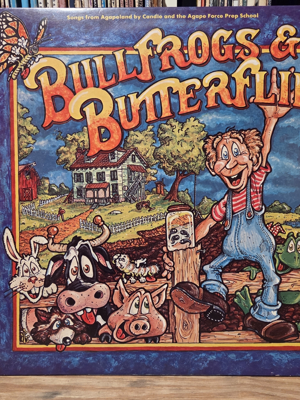 Bullfrogs & Butterflies Candle sunday school favorite. vintage vinyl